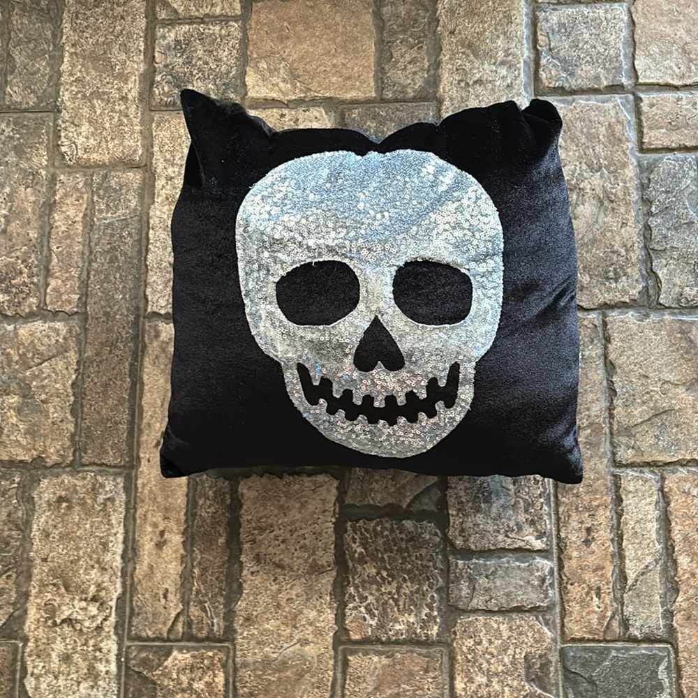 Target Sequin Velvet Skeleton Pillow